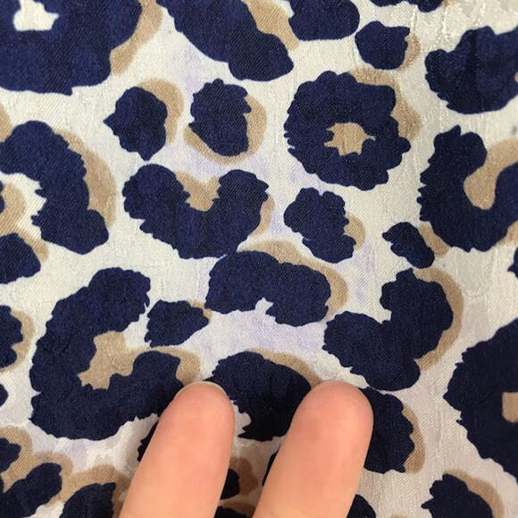 Vintage Eva Laurel Scarf Tie Neck Blouse 14 Leopard Print Long Sleeve Button Up - Picture 8 of 11